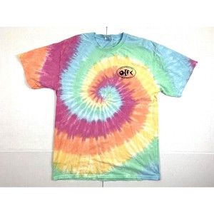 Port & Company Mens M Short Sleeve Tie-Dye Crew Neck Hand Dyed Tee Cotton